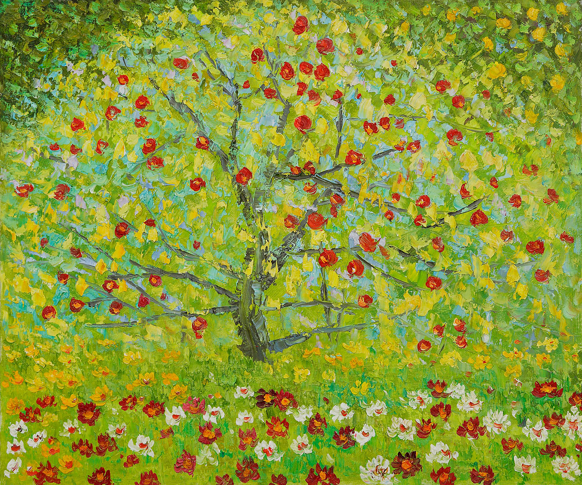 The Apple Tree - Gustav Klimt Paintings